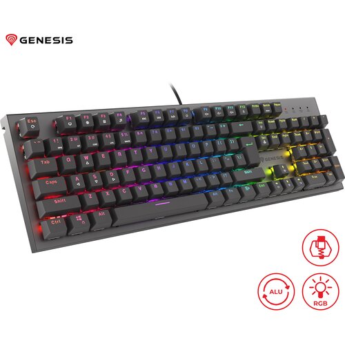 Genesis THOR 303 gaming tipkovnica, mehanska, RGB LED osvetlitev, Anti-Ghosting, F1 - F12, aplikacija, črna Slike