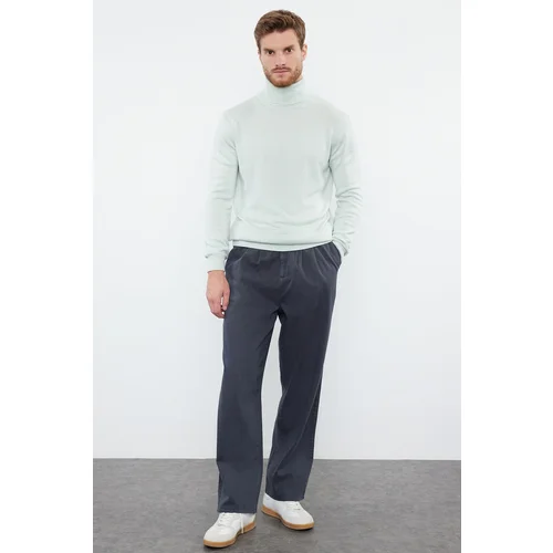 Trendyol Mint FL Slim Turtleneck Plain Knitwear Sweater