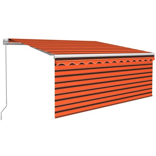 Maison Chic Ročno zložljiva tenda - Senčniki s senčilom LED 3x2,5 m oranžna in rjava, (22038445) Cene