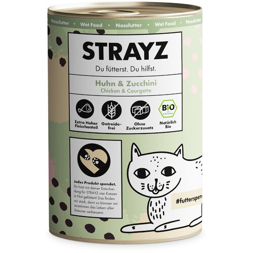  Ekonomično pakiranje STRAYZ BIO 24 x 400 g - Bio piletina i bio tikvica Cijene