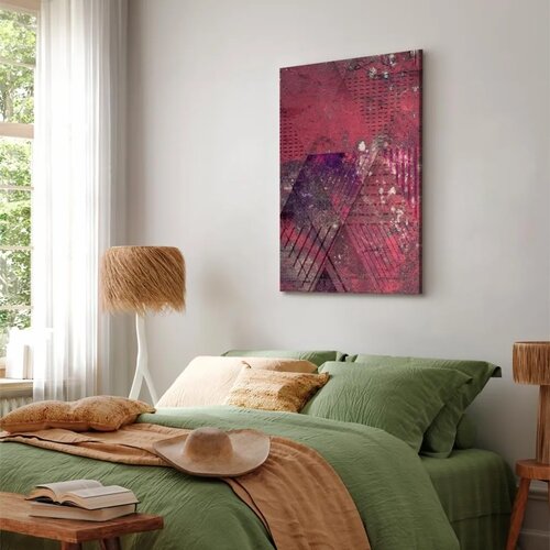  Slika - Crimson Abstraction (1 Part) Vertical 80x120 Na talijanskom platnu Cene