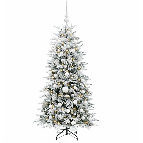  Umjetno božićno drvce s kuglicom 120 cm 150 LED lampica Slike