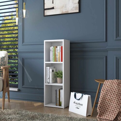 Hanah home polica za knjige HC119, 30 cm, bela Cene