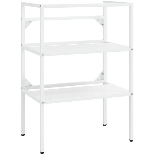 Maison Chic Kopalniški regal - Umivalniška omarica bel 59x38x83 cm železo, (21758896) Cene
