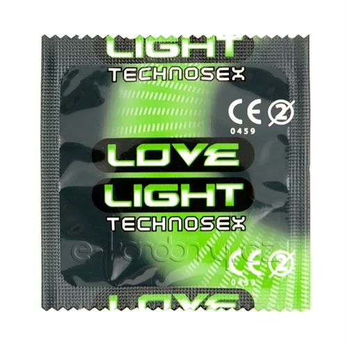 Technosex Love Light Glowing Condom 1 pc