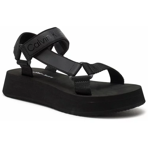 Calvin Klein Jeans Sandali Sandal Velcro Webbing Dc YW0YW01353 Black BEH