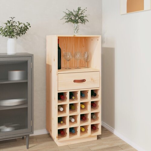 vidaXL Stojalo za vino 45x34x100 cm trdna borovina Cene