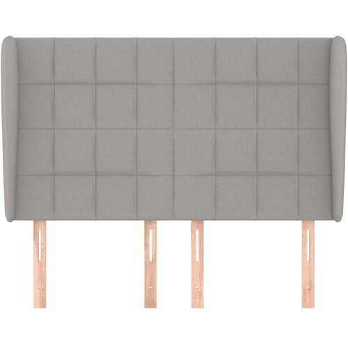  Uzglavlje s u&amp;scaron;ima svjetlosivo 147x23x118/128 cm od tkanine Slike