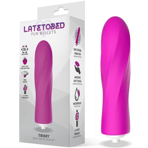 LATETOBED Trimy Easy Quick Vibrating Bullet Silicone Pink Cene