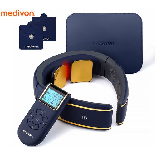 Medivon ULTRA EMS PRO mi&scaron;ični elektrostimulator, profesionalni / medicinski, 3D NeckFit, celovita EMS mi&scaron;ična terapija, polnilna baterija, funkcija gretja, magnetno delovanje, +2 elektrodi, +daljinec - - Bonajo Cene