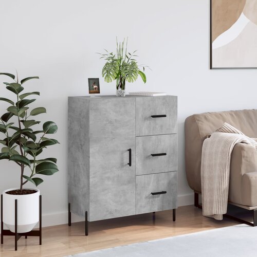 VidaXL Komoda betonsko siva 69,5x34x90 cm inženirski les Slike