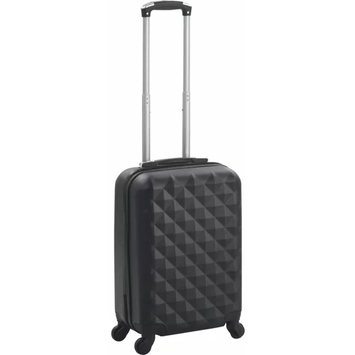 vidaXL Trd potovalni kovček črn ABS
