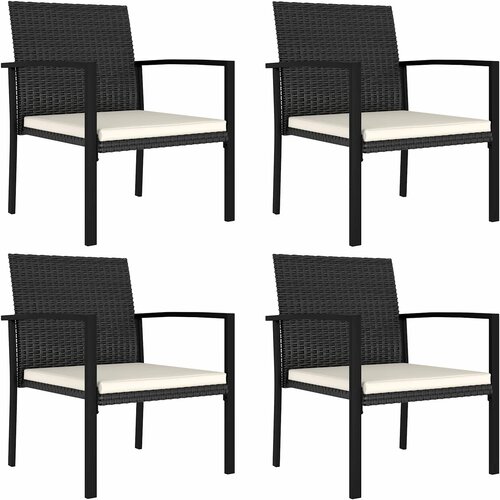  Vrtni set za objed 5 pcs Crna poliratan Slike