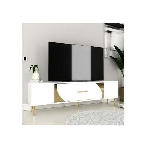 Hanah home tv polica Dekop2 white gold Cene