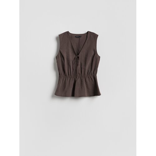 Reserved Bluza s visokim udjelom modalnih vlakana - smeđi Cene