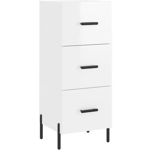 Maison Chic Komoda - Predalnik visok sijaj bela 34,5x34x90 cm inženirski les, (21719438) Slike
