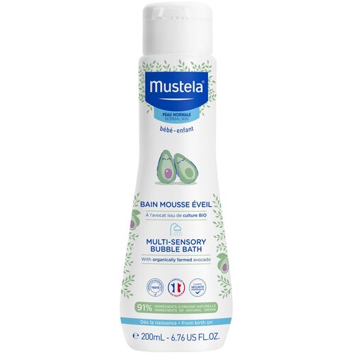 Mustela B&amp;eacute;b&amp;eacute; Multi-Sensory BuBBle Bath nežen gel za umivanje za dojenčke 200 ml za otroke Slike
