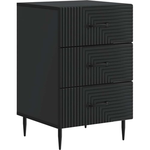  Noćni ormar s ladicama Crna 43 x 41 x 66 5 cm Konstruirano drvo - Crna Cene