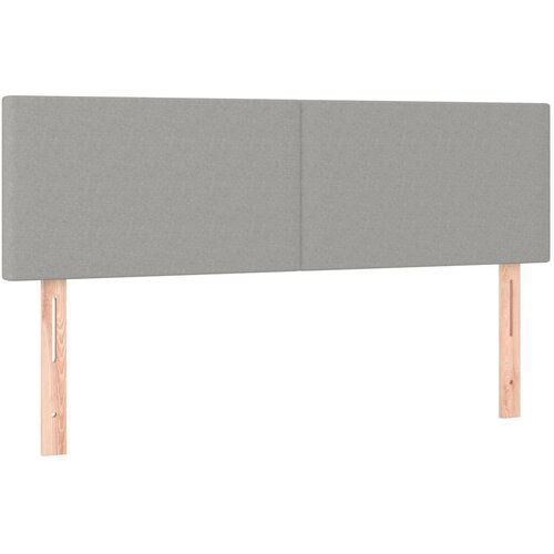 Maison Chic Posteljno vzglavje - Vzglavna omarica 2 kosa svetlo sivo 72x5x78/88 cm blago, (22077764) Cene