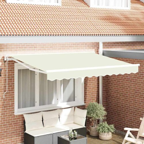  Skrovita tenda Krema 300 x 200 cm Poliester i metal - Krem (bijeli okvir) 3 x 2 m Električna Cene