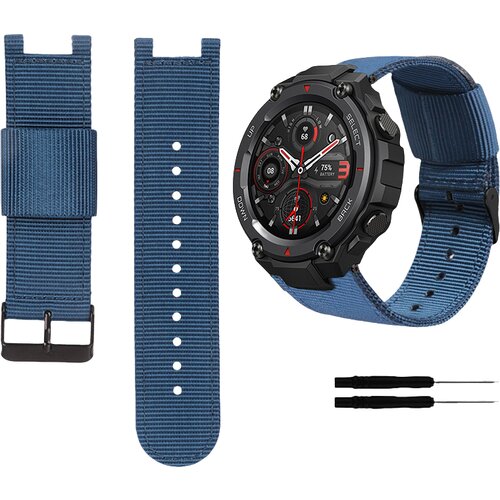 INF Najlonski platneni pa&scaron;ček za uro Amazfit T-Rex Pro Blue, (5000078897) Cene