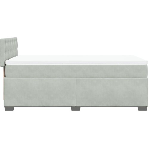 Box spring krevet s madracem svjetlosivi 80 x 200 cm bar&amp;scaron;unasti Slike
