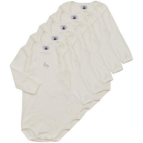 Petit Bateau BODY US ML PACK X5 Bijela Slike