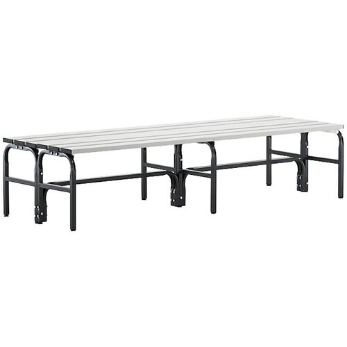 Sypro Garderobna klop, obojestranska, aluminijaste letve, ogrodje iz nerjavnega jekla, dolžina 1500 mm Cene