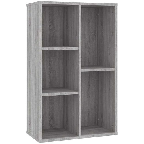  za knjige / komoda siva boja hrasta 50x25x80 cm drveni Slike