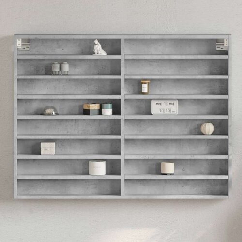  Vitrina siva boja betona 100x8 5x75 cm konstruirano drvo Cijene