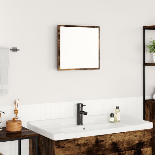 vidaXL LED ogledalo za kupaonicu Dimljeni hrast 40x8.5x37 cm Drvo Cijene
