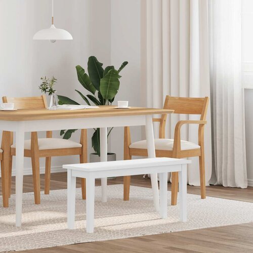 VidaXL klop 90 cm Bela masivna lesena guma Slike