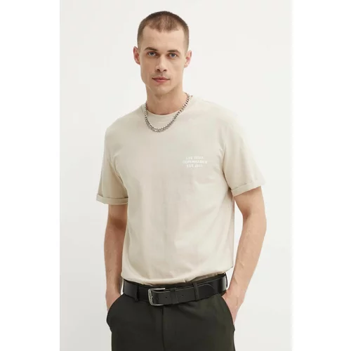 Les Deux Bombažna kratka majica moška, črna barva, LDM101165