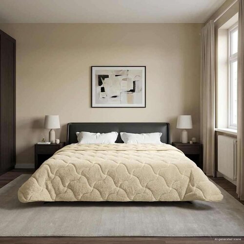  Zimska pokrivača Krema 240 x 260 cm Mikrofibra i teddy flis Cijene
