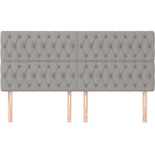  Uzglavlje svijetlosivo 200x7x118/128 cm tkanina Slike