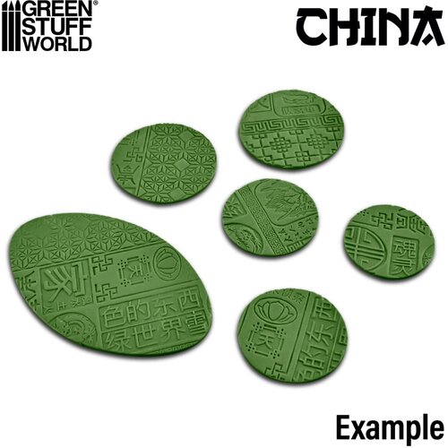 Green Stuff World Rolling Pin CHINESE &amp;ndash; Teksturirani valjak Kineski motiv Slike