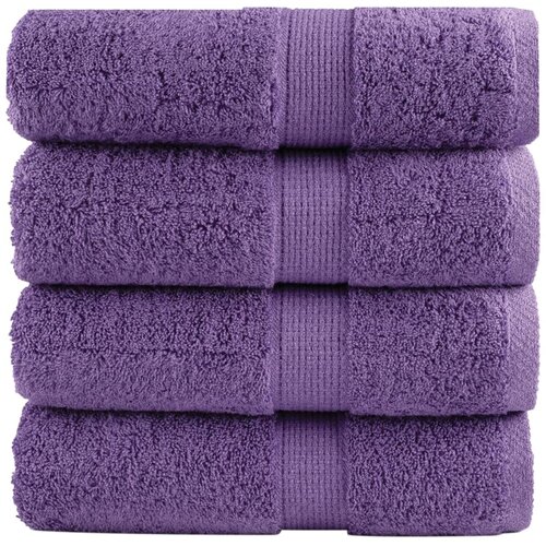 vidaXL Premium ručnici za pranje SOLUND 4 kom. ljubičaste 30x30 cm 600 g/m² - Ljubičasta 30 x 30 cm 4 Cene