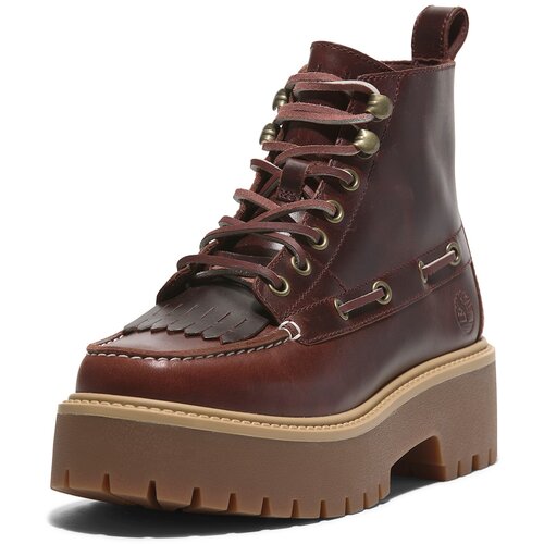 Timberland Gležnarji z vezalkami burgund Slike