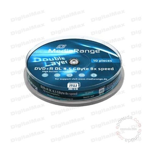 Mediarange DOUBLE LAYER 8.5GB DVD+R DL 8X MR466 disk Slike