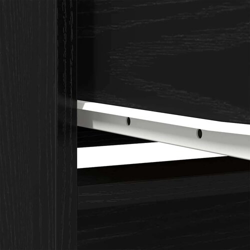 VidaXL Visoka omara črni hrast 29,5x34x119,5 cm inženirski les Slike