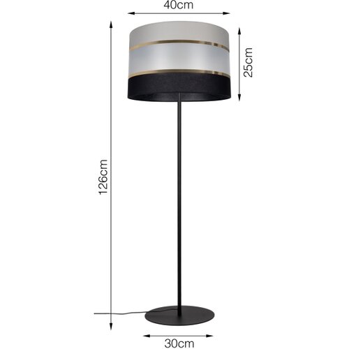  podna lampa coral 1xE27/60W/230V crna/siva Slike