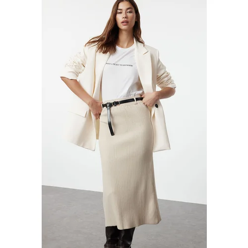 Trendyol Stone Premium Quality Knitwear Skirt