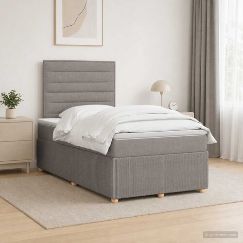  Boxspring krevet s madracem Sivosmeđa 120 x 200 cm Tkanina Cijene