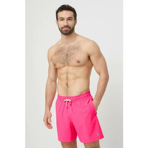 Polo Ralph Lauren Kratke hlače za kupanje boja: ružičasta