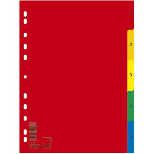 Pregrada plastična a4 brojevi 1- 5 kolor donau 7708095pl-99 Cene