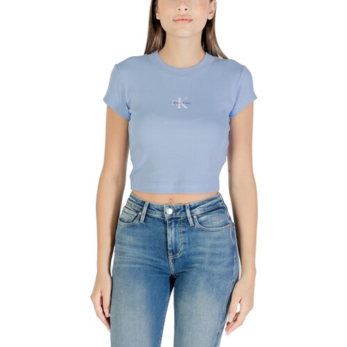 Calvin Klein Jeans Majice s kratkimi rokavi MONOGRAM BABY TEE LV047AB802 Modra Cene