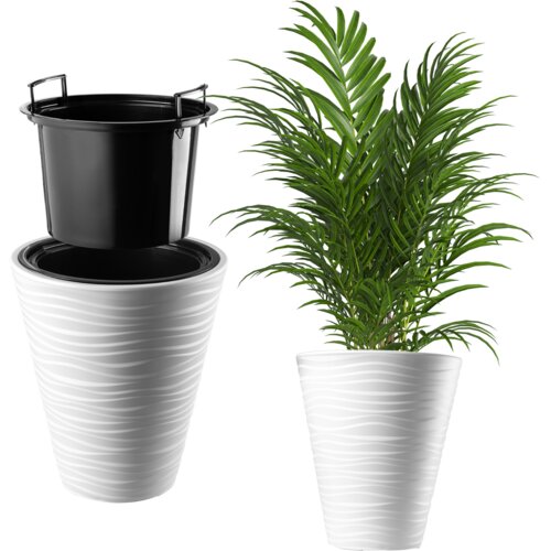 KADAX cvetlični lonec 35 cm pokrov z vstavkom bel plastični, (5000346069) Cene