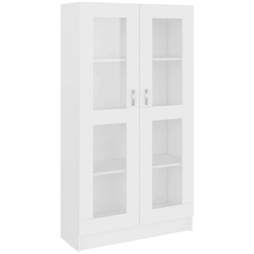 VidaXL Vitrina bela 82,5x30,5x150 cm iverna plo&amp;scaron;ča Slike