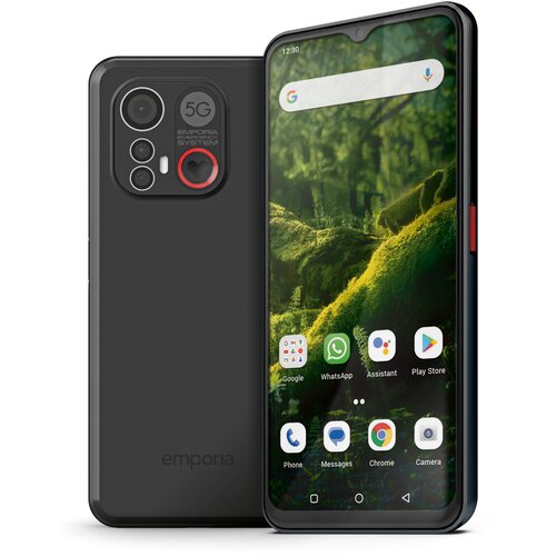 Emporia ME6_001 pametni telefon 128 GB 16.7 cm (6.58 palac) crna Android&amp;trade; 13 Single-SIM Slike