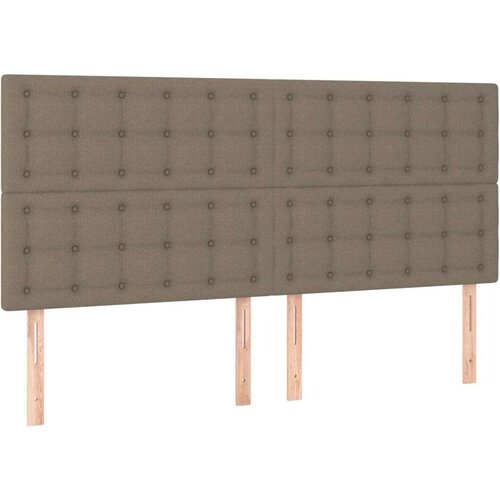  Okvir za krevet s uzglavljem smeđesivi 180 x 200 cm od tkanine Slike